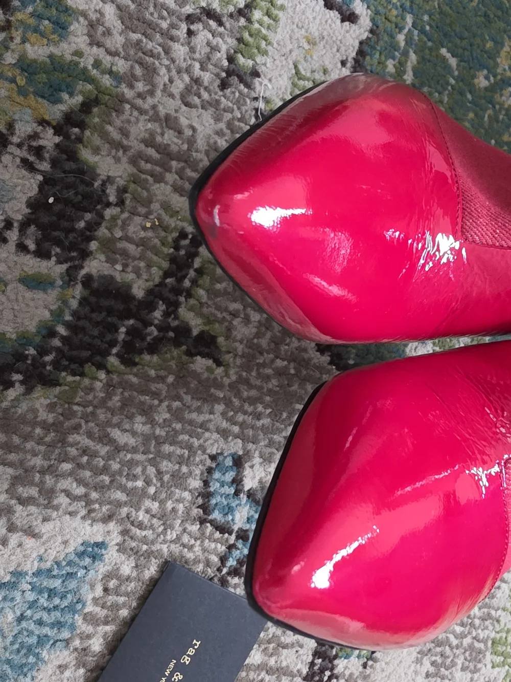 rag & bone Red Denim Beha Boot (37.5/7.5) EUC